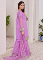 Embroidered formal 3 piece suit for girls